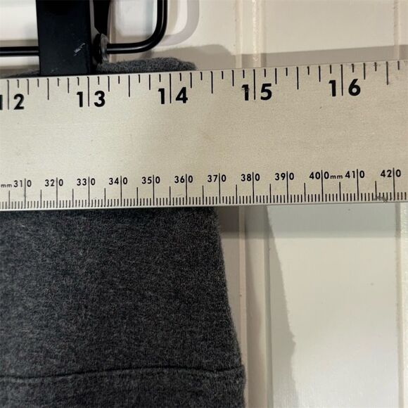 Pact Organic Cotton Wide Leg Lounge Pants M Gray Sustainable Soft Knit Slit Hem - Picture 3 of 4